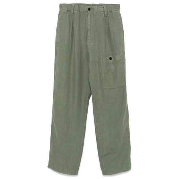 C.P. Company Relaxed Fit Green Linen Trousers - NWT